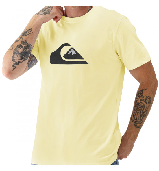 Camiseta Quiksilver Comp Logo Color Amarelo Claro - 3