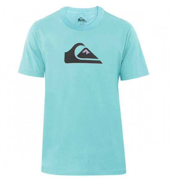 Camiseta Quiksilver Comp Logo Collors Azul Claro 2.0