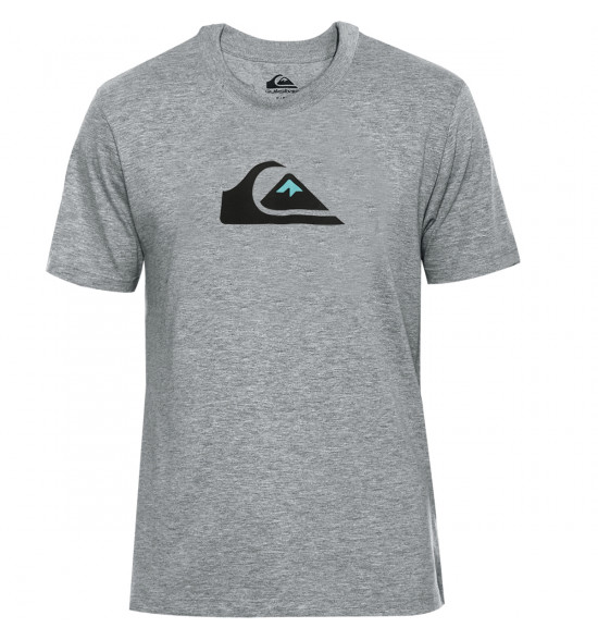 Camiseta Quiksilver Comp Logo Cinza Mescla 2.0