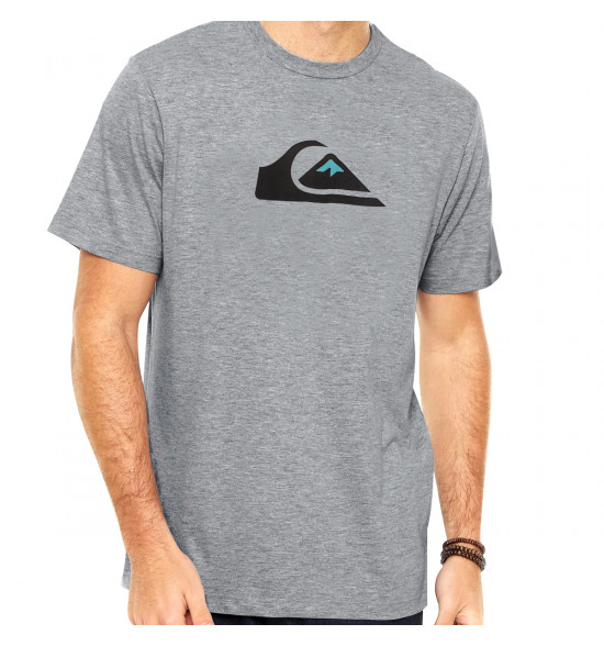 Camiseta Quiksilver Comp Logo Cinza Mescla 2.0 - 3
