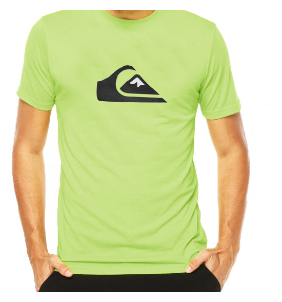 Camiseta Quiksilver Comp Logo Color Verde Claro - 3