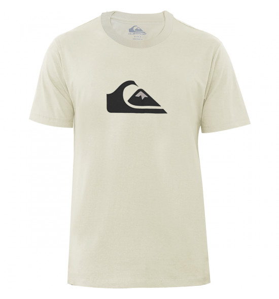 Camiseta Quiksilver Comp Logo Collors Off White 2.0