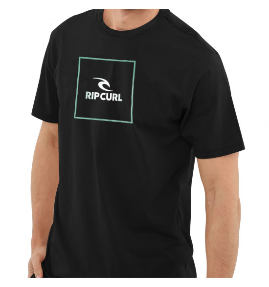 Camiseta Rip Curl Corp Icon Tee Black - 3