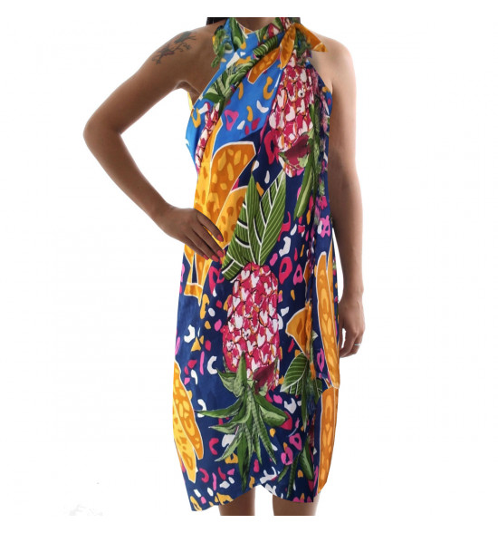 Canga Alma de Praia Poliéster Frutas Tropicais - 3