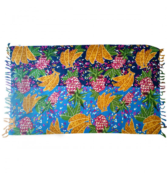 Canga Alma de Praia Poliéster Frutas Tropicais - 4