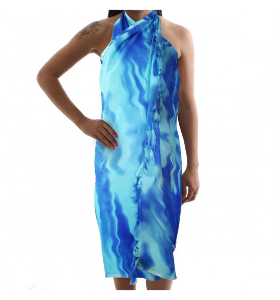 Canga Alma de Praia Poliéster Azul - 3