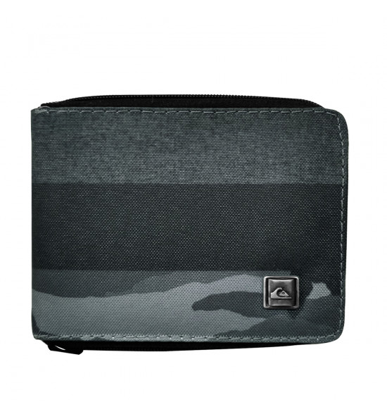 Carteira Quiksilver Arch Print  Preta Camuflada