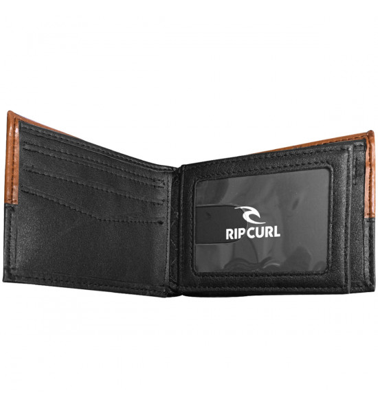 Carteira Rip Curl Corpawatu Icon PU Slim Brown e Black - 4