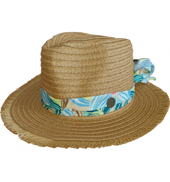 Chapéu de Palha Panama Rip Curl Oceans Hat Bright Orange