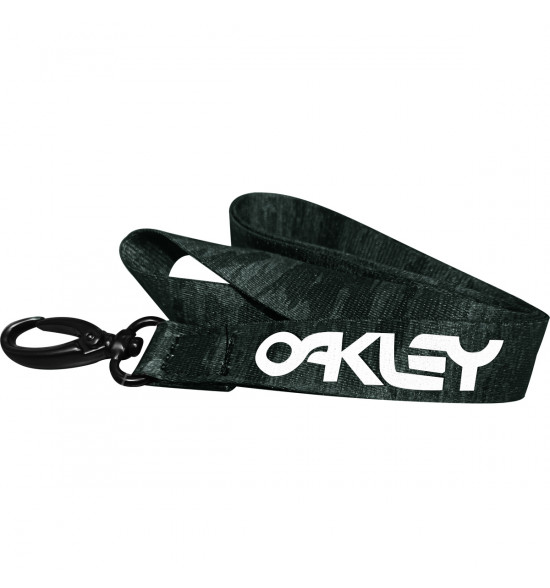 Chaveiro Oakley Wanderlust Lanyard Cinza Com Branco - 2