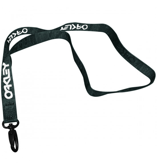 Chaveiro Oakley Wanderlust Lanyard Cinza Com Branco - 3