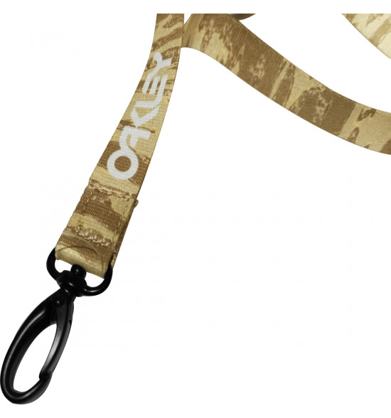 Chaveiro Oakley Wanderlust Lanyard Khaki Com Branco - 4