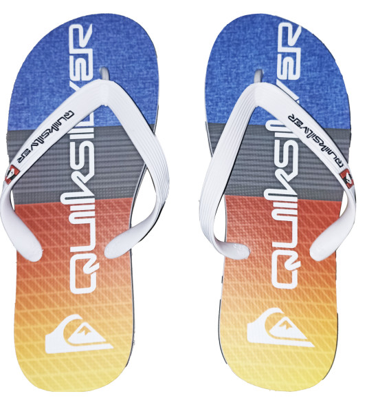 Chinelo Quiksilver Molokai Panel Stripe Laranja