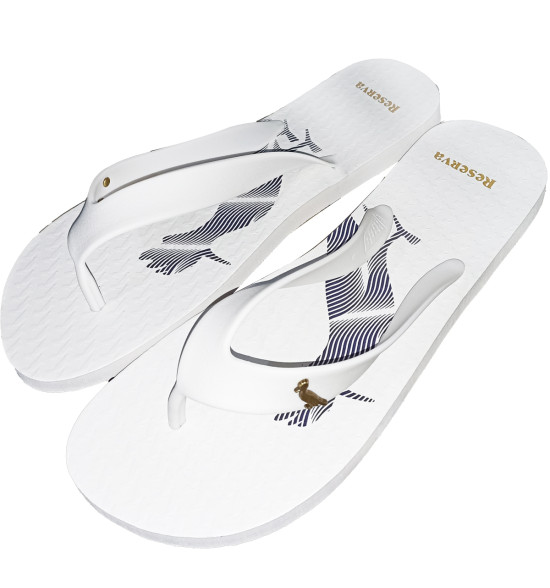 Chinelo Reserva Pica Pau Distortion Lines Original Branco - 2