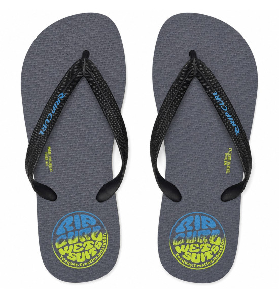 Chinelo Rip Curl Icons of Surf Charcoal - Conforto com a Alma do Surf