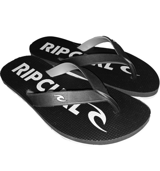 Chinelo Rip Curl Pipeline Soft Black Grey - 2