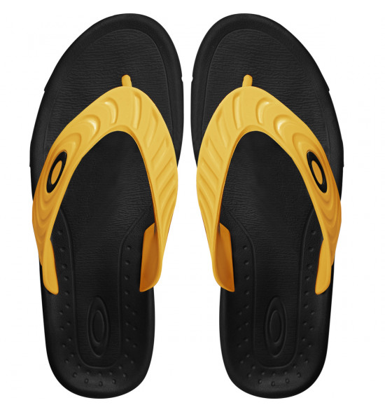 Chinelo Oakley Crowd Black Yellow - 2