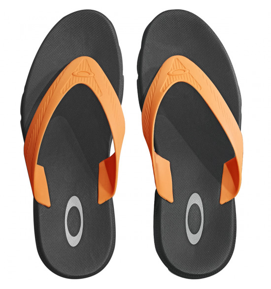 Chinelo Oakley Banks Black Orange - 2