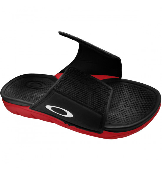 Chinelo Oakley Break Slide Black Red - 6