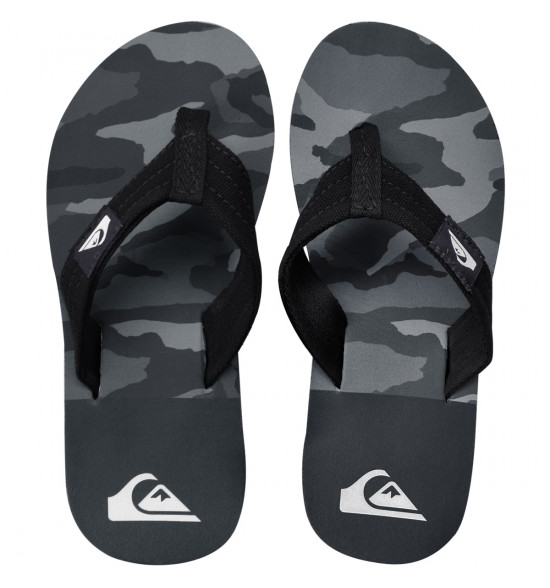 Chinelo Quiksilver Layback Camo Preto