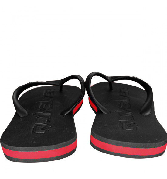 Chinelo Quiksilver Molokai Debossed Preto e Vermelho - 4