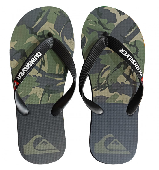 Chinelo Quiksilver Molokai Division Verde Militar