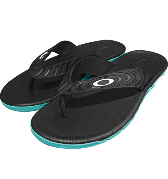 Chinelo Oakley Crowd Black Turquoise