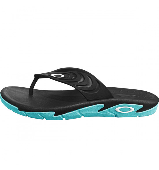 Chinelo Oakley Crowd Black Turquoise - 3