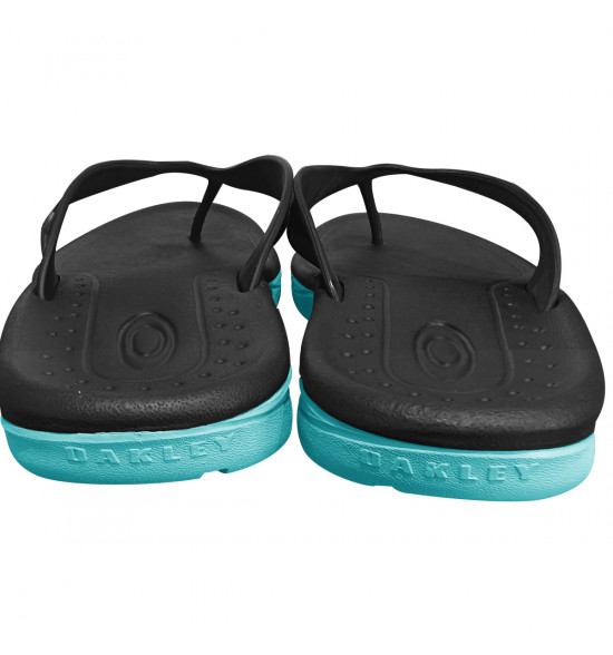 Chinelo Oakley Crowd Black Turquoise - 4