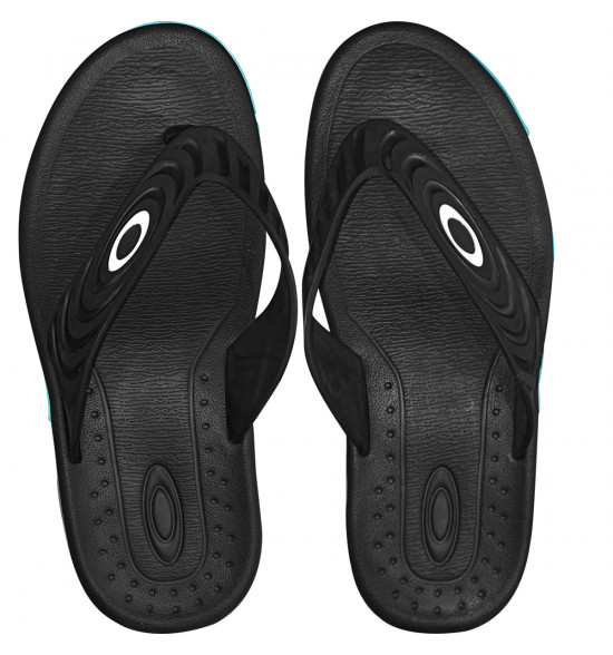 Chinelo Oakley Crowd Black Turquoise - 2