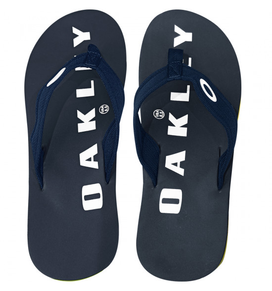 Chinelo Oakley Zeal Azul com Amarelo - 4