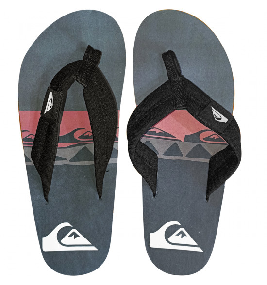 Chinelo Quiksilver Layback Grafic Preto