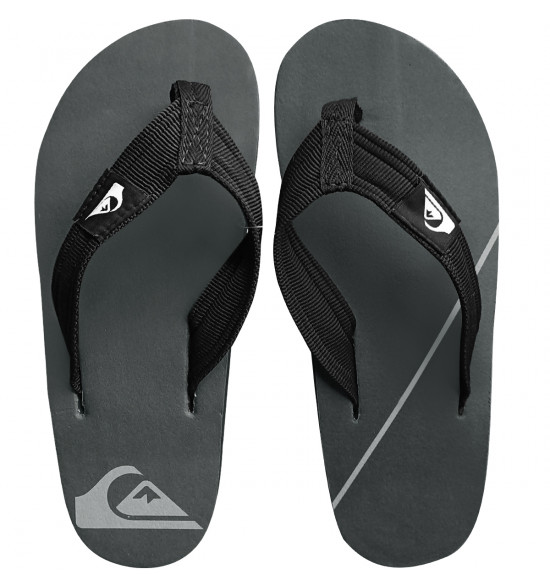 Chinelo Quiksilver Layback New Wave Preto