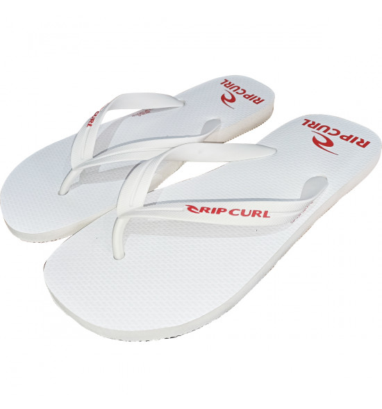 Chinelo Rip Curl Brand Logo White - 2