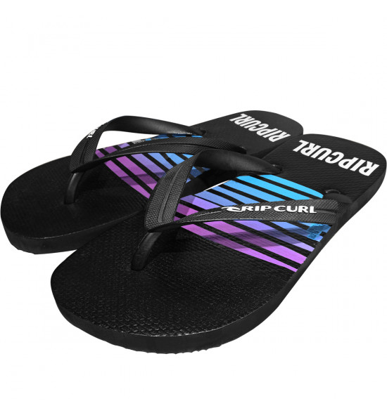 Chinelo Rip Curl Side Panel Preto com Degradê Rosa e Azul - 2