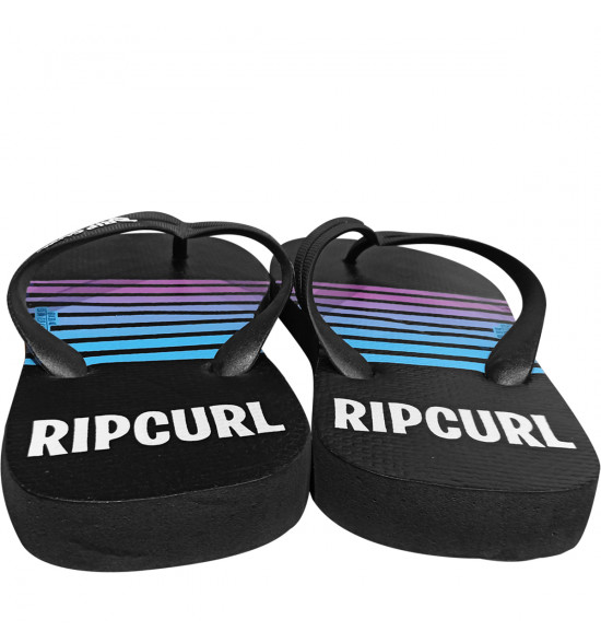 Chinelo Rip Curl Side Panel Preto com Degradê Rosa e Azul - 4