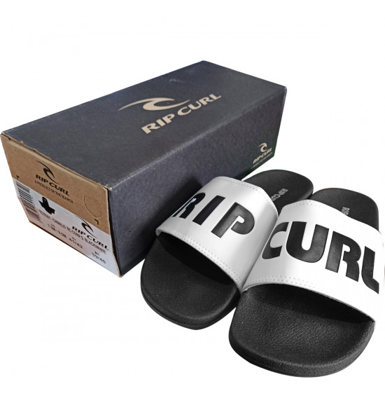 Chinelo Rip Curl Slide RC Corp Black White - 6