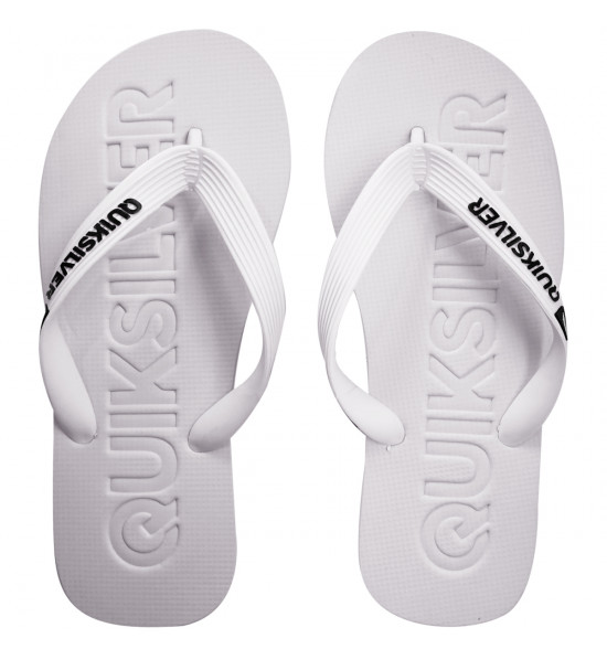 Chinelo Quiksilver Molokai Debossed Branco