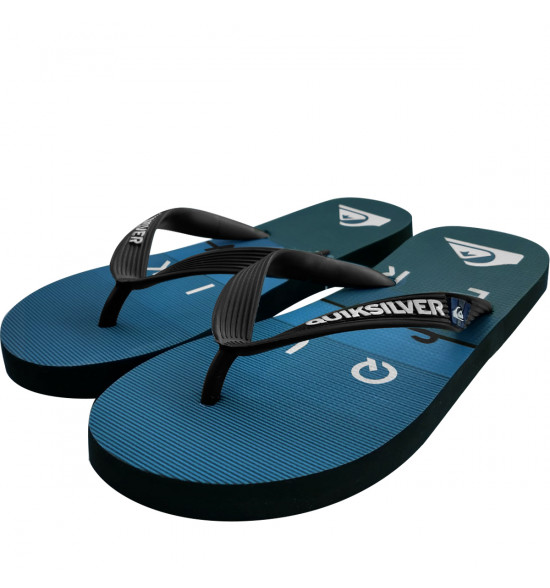 Chinelo Quiksilver Molokai WordBlock Azul e Preto - 2