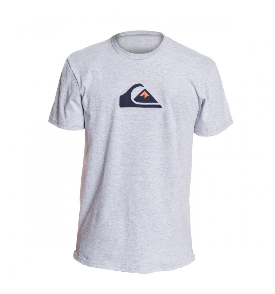 Camiseta Quiksilver Comp Logo Cinza