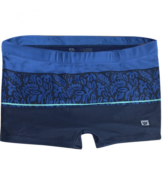 Sunga Boxer Mash Hang Loose Listra Folhagem Azul Marinho
