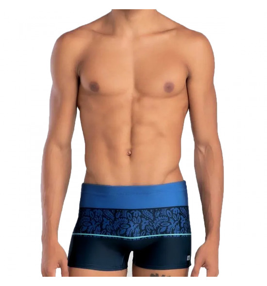 Sunga Boxer Mash Hang Loose Listra Folhagem Azul Marinho - 3