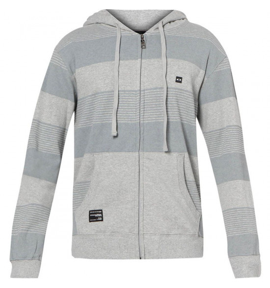 Moletom Oakley Striped Fleece Cinza PROMOÇAO