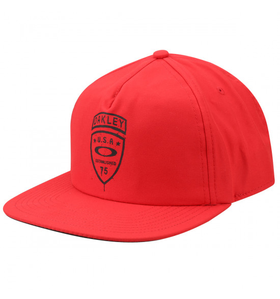 Boné Oakley Foundation Cap Snapback Vermelho