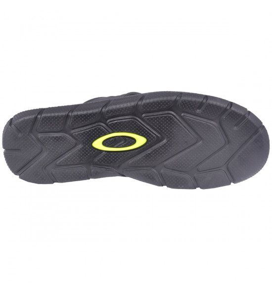 Chinelo Oakley New Operative Print Preto Com Verde - 3