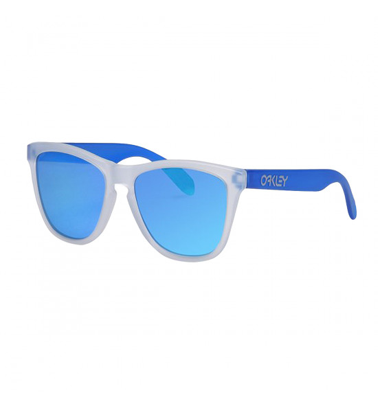 Óculos Oakley Frogskins Matte Clear/ Lente Saphire Iridium