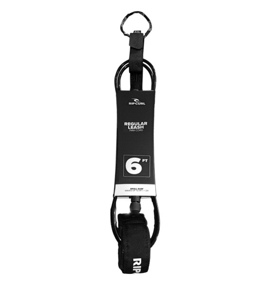  Leash Rip Curl 6.0 Reg Leash Surf Grip Black