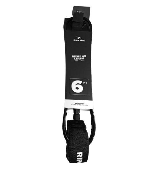  Leash Rip Curl 6.0 Reg Leash Surf Grip Black - 2
