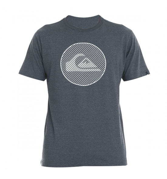 Camiseta Quiksilver Informal Disco Grafite