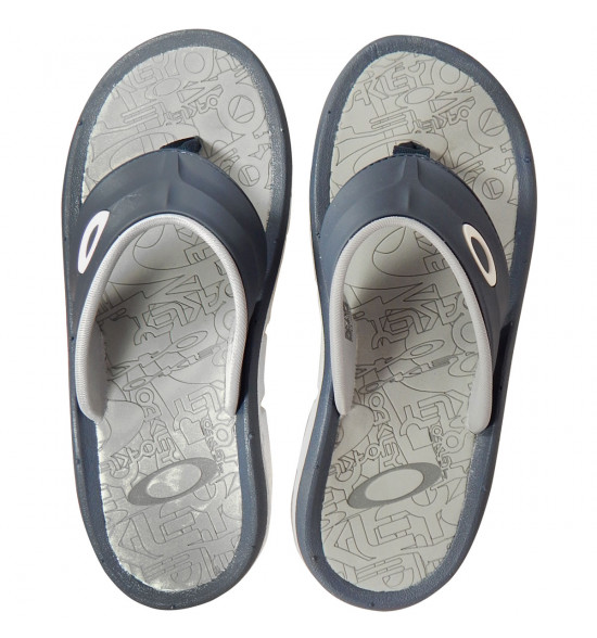 Chinelo Oakley Super Coil 15 Azul com Branco